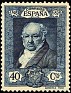 Spain 1930 Goya 40 CTS Blue Edifil 510